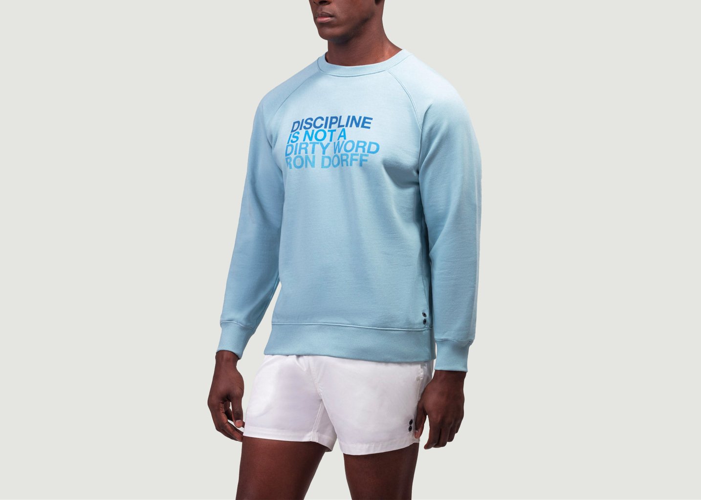 L'exception Sweatshirt DISCIPLINE Bleu Clair Ron Dorff