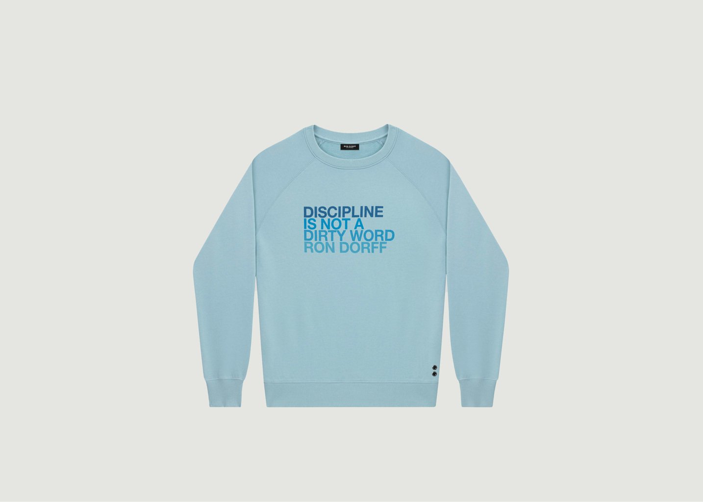 l'exception Sweatshirt DISCIPLINE Bleu Clair Ron Dorff