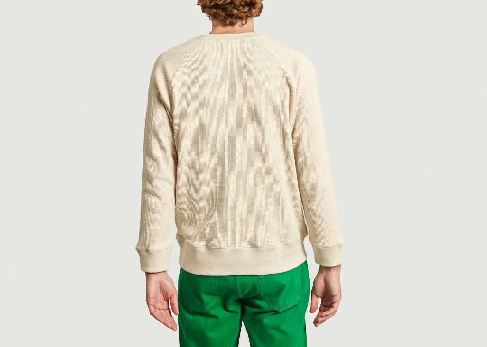L'exception Sweatshirt Double Waffle Ecru M.C. Overalls