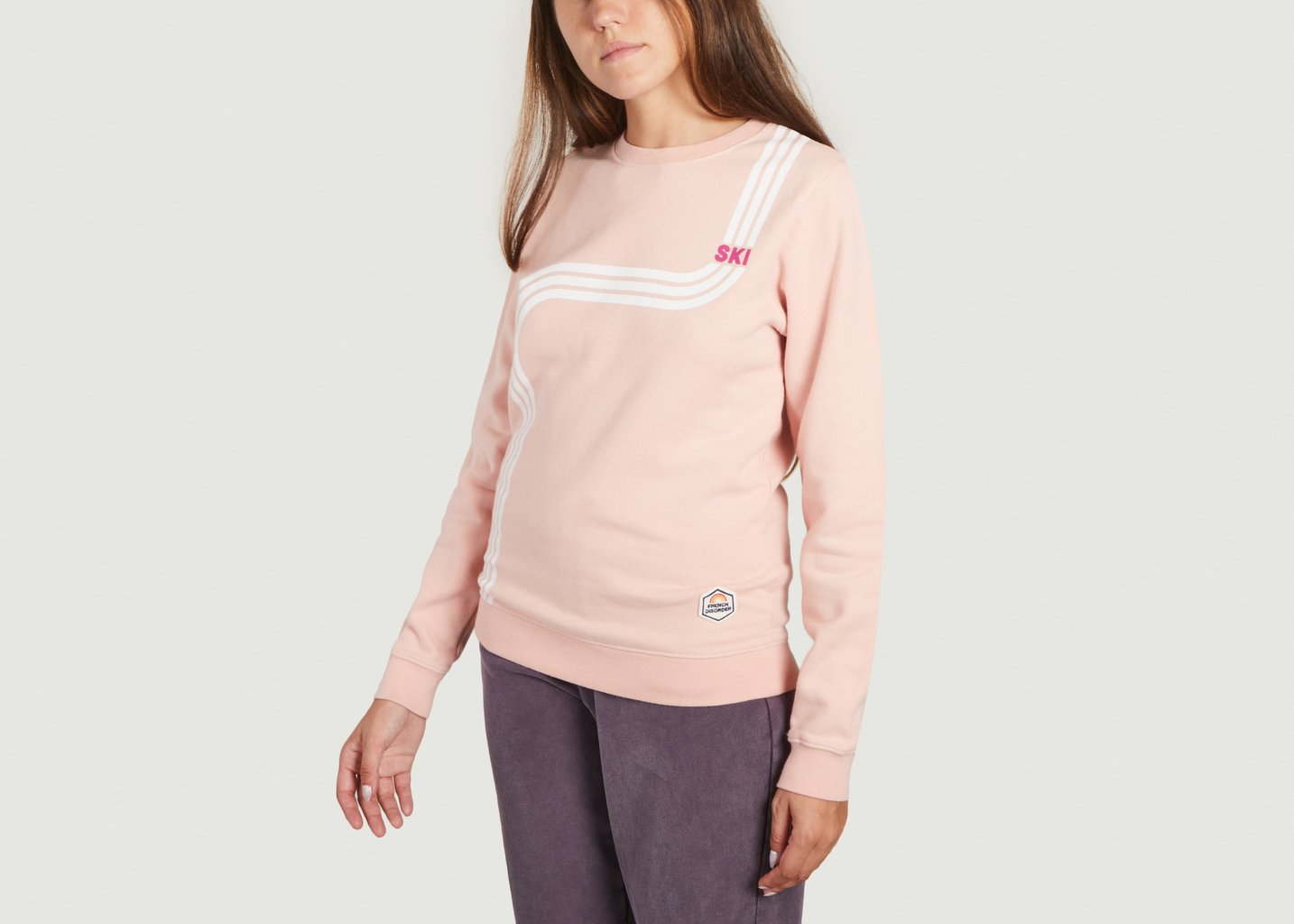 L'exception Sweatshirt Dylan Sky Lines Rose Pâle French Disorder