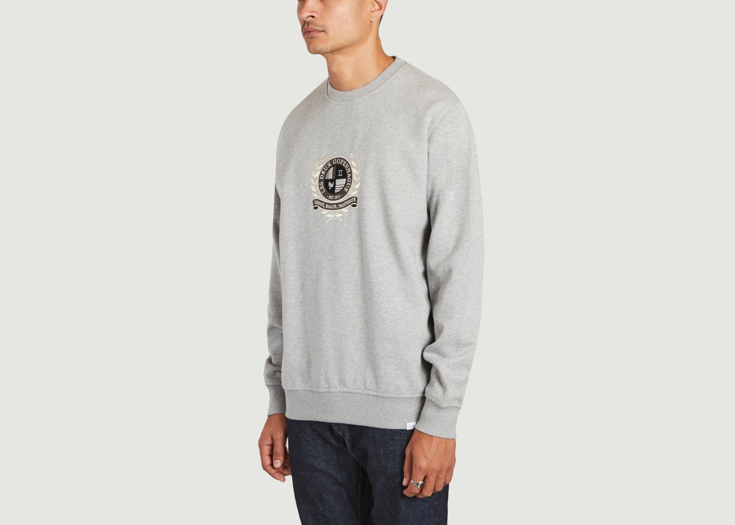 L'exception Sweatshirt Egalité 2.0 Gris Léger Les Deux