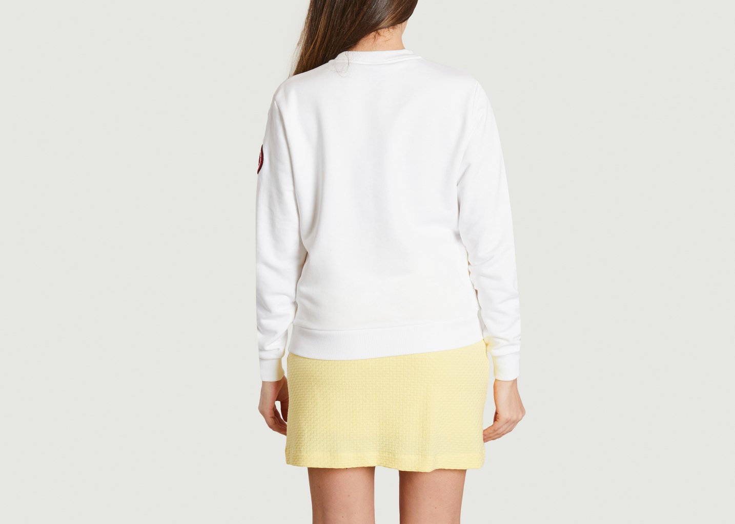 L'exception Sweatshirt En Coton Avec Patchs Blanc Colmar