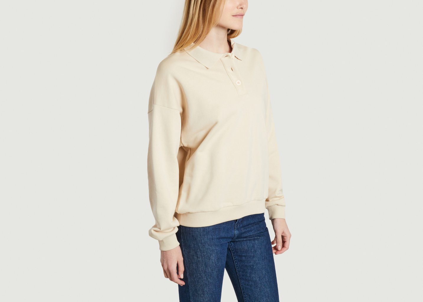 L'exception Sweatshirt En Coton Bio Uma Beige Rita Row