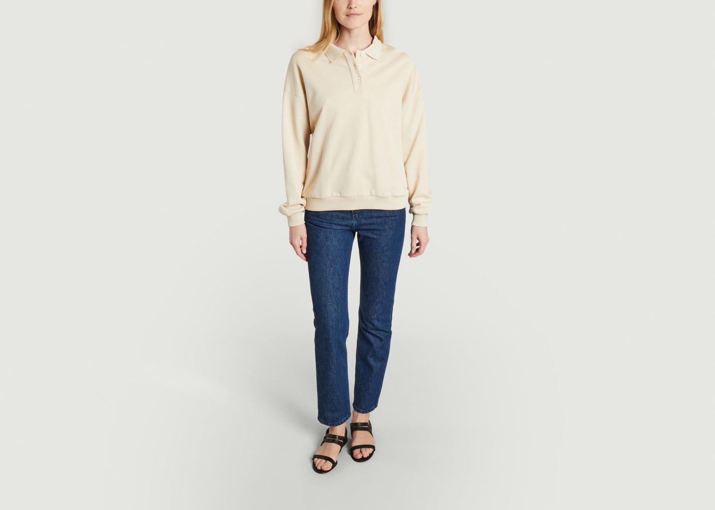 L'exception Sweatshirt En Coton Bio Uma Beige Rita Row