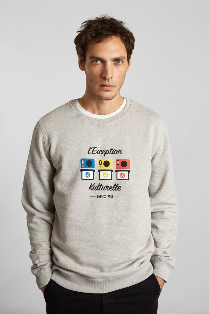 L'exception Sweatshirt En Coton Biologique Collaboration 10 Ans L'Exception Paris X Kulte Gris L'Exception Paris