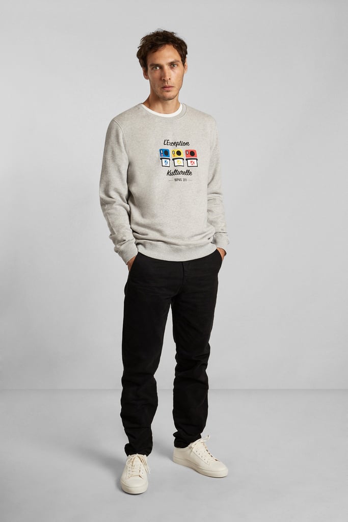 L'exception Sweatshirt En Coton Biologique Collaboration 10 Ans L'Exception Paris X Kulte Gris L'Exception Paris