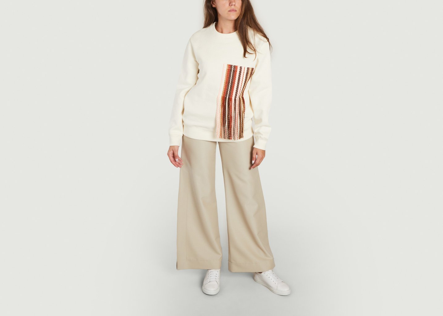 L'exception Sweatshirt En Coton Biologique GOTS® Ecru Benjamin Benmoyal
