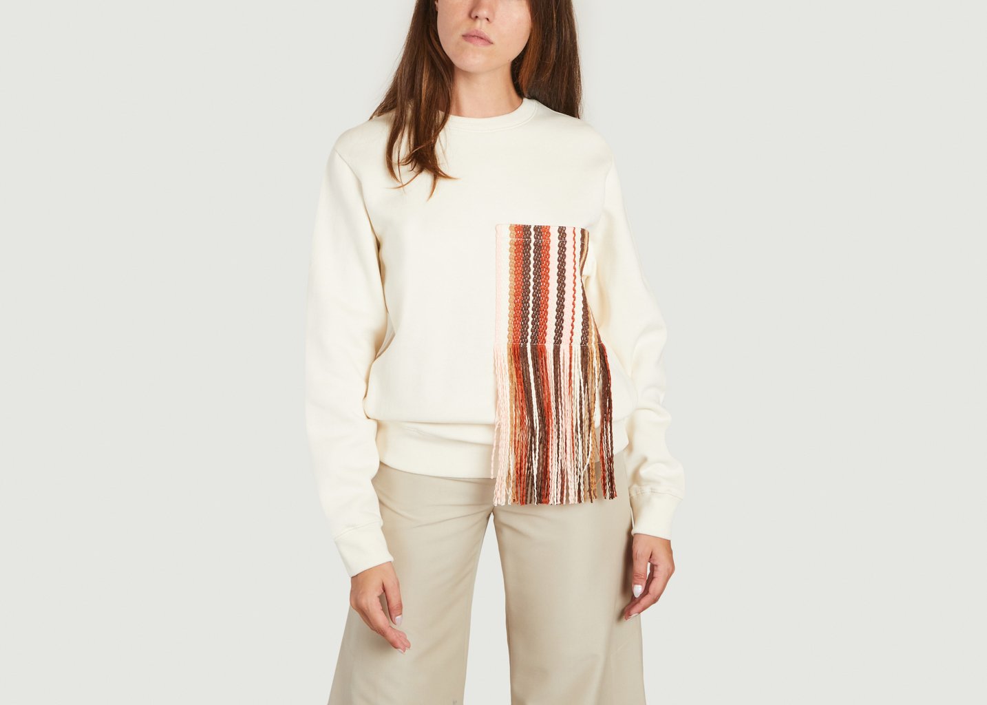 l'exception Sweatshirt en Coton Biologique GOTS® Ecru benjamin benmoyal