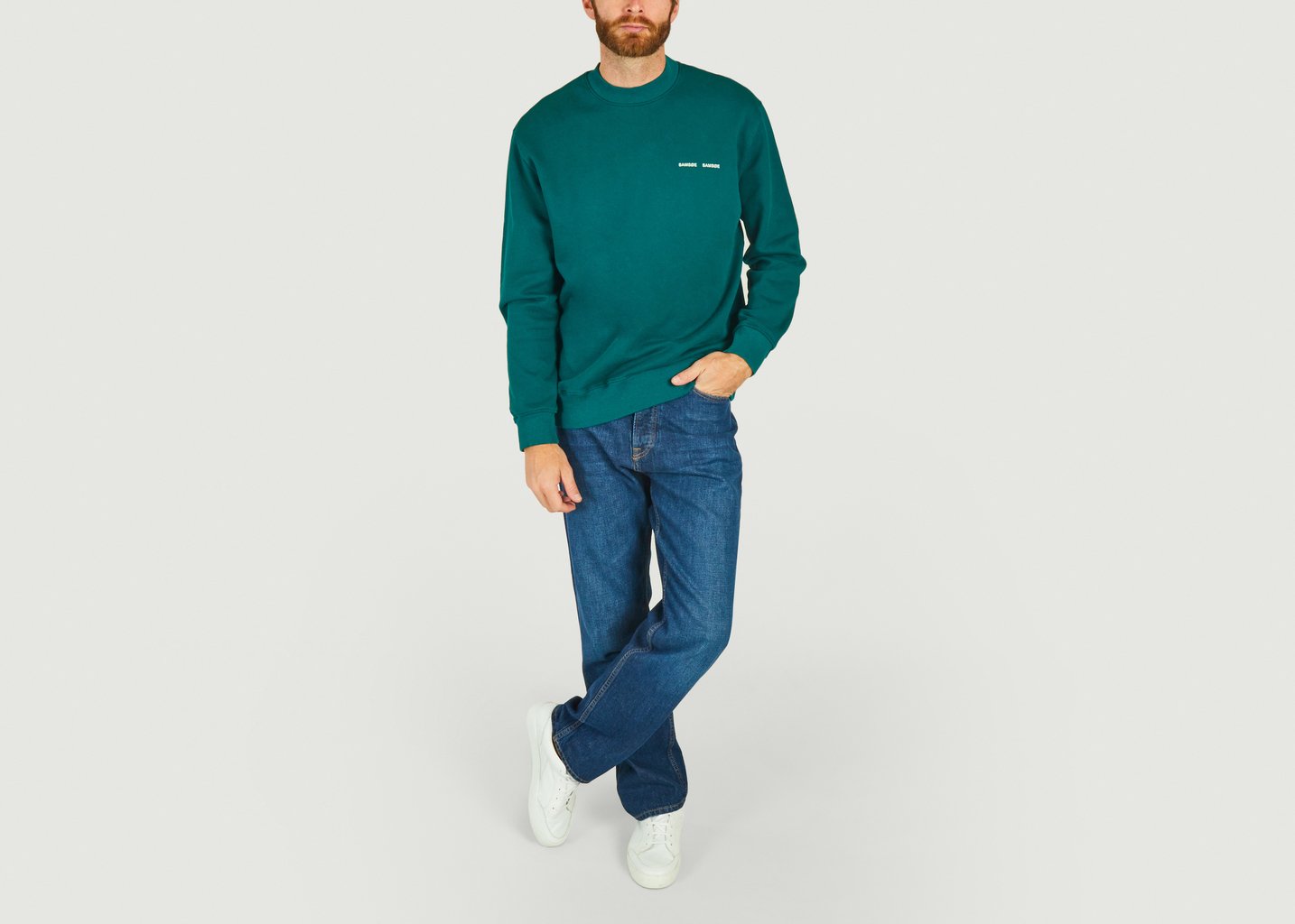 L'exception Sweatshirt En Coton Biologique Vert Sapin Samsoe & Samsoe