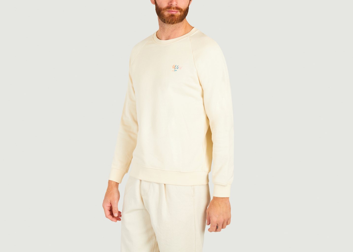 L'exception Sweatshirt Flower Power Olow X Rosi Feist Ecru Olow Paris