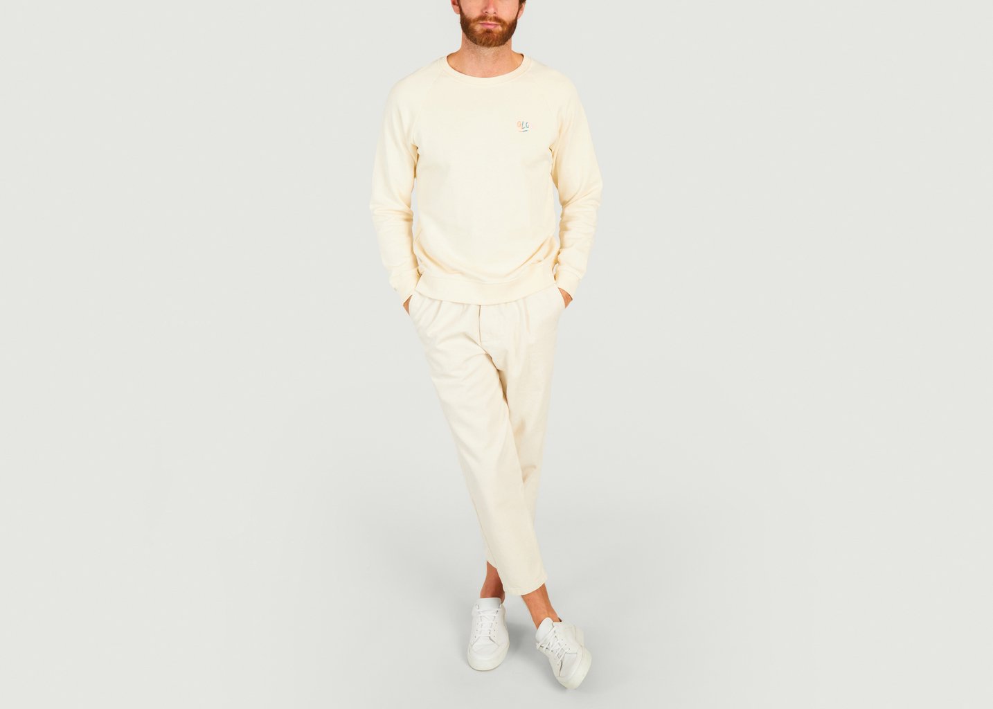 L'exception Sweatshirt Flower Power Olow X Rosi Feist Ecru Olow Paris
