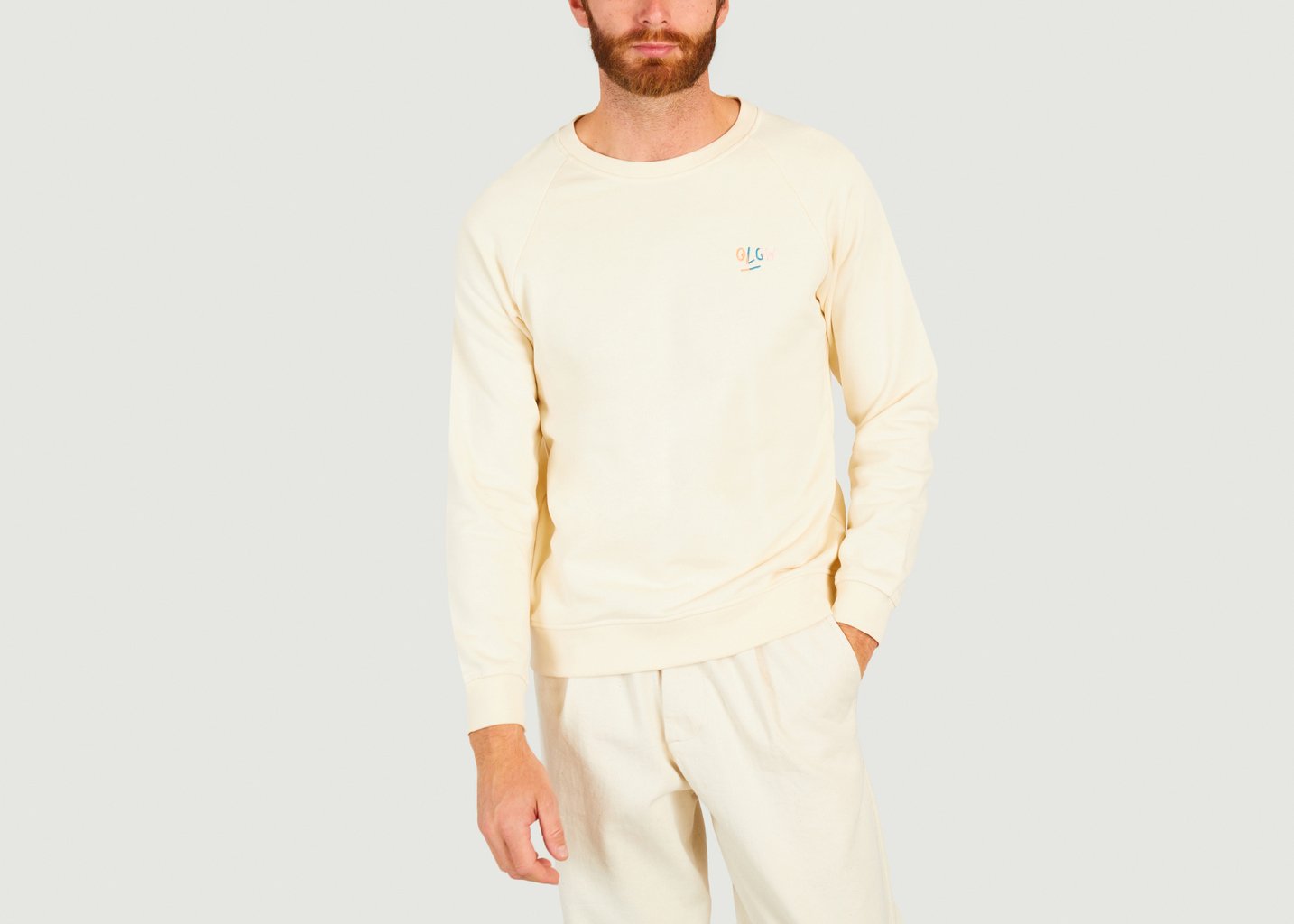 l'exception Sweatshirt Flower Power Olow x Rosi Feist Ecru Olow Paris