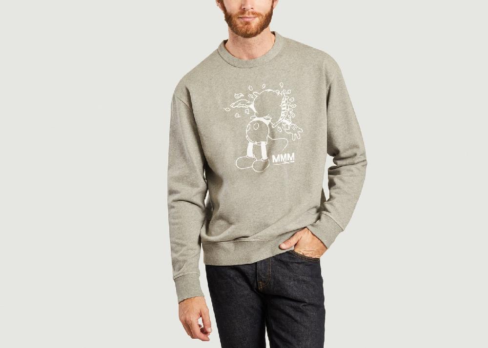 l'exception Sweatshirt Hugo imprimé Mickey Wood Wood x Disney Acier Wood Wood
