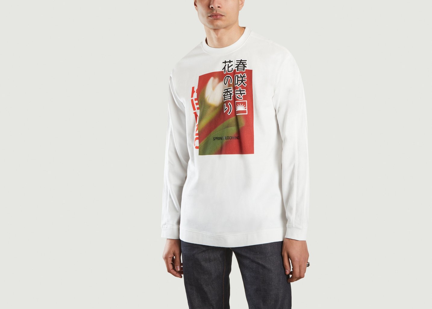 l'exception Sweatshirt imprimé graphique Blanc Kenzo