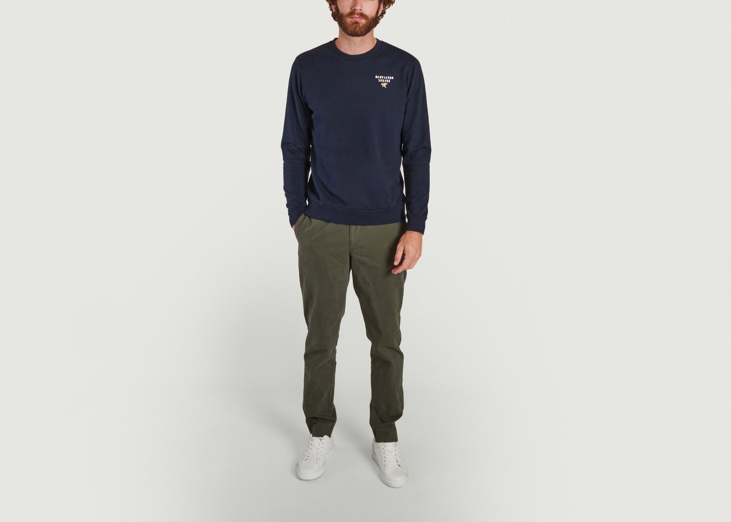 L'exception Sweatshirt Kurt Bleu Marine Cuisse De Grenouille