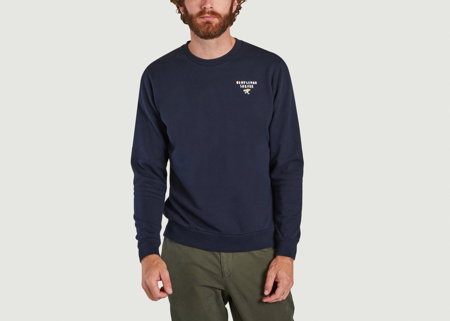 l'exception Sweatshirt Kurt Bleu Marine Cuisse de Grenouille