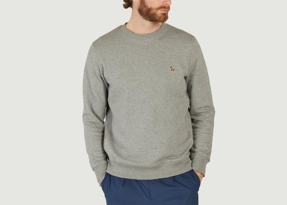 L'exception Sweatshirt Logo Zebra Gris PS By PAUL SMITH