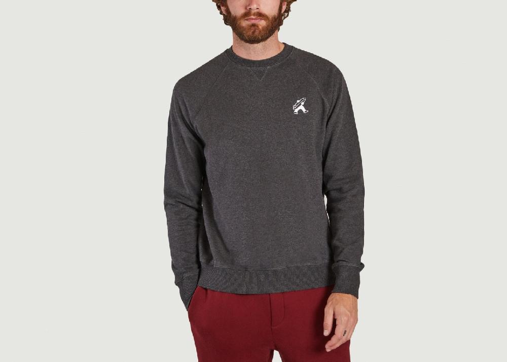 l'exception Sweatshirt Manuel Anthracite Cuisse de Grenouille