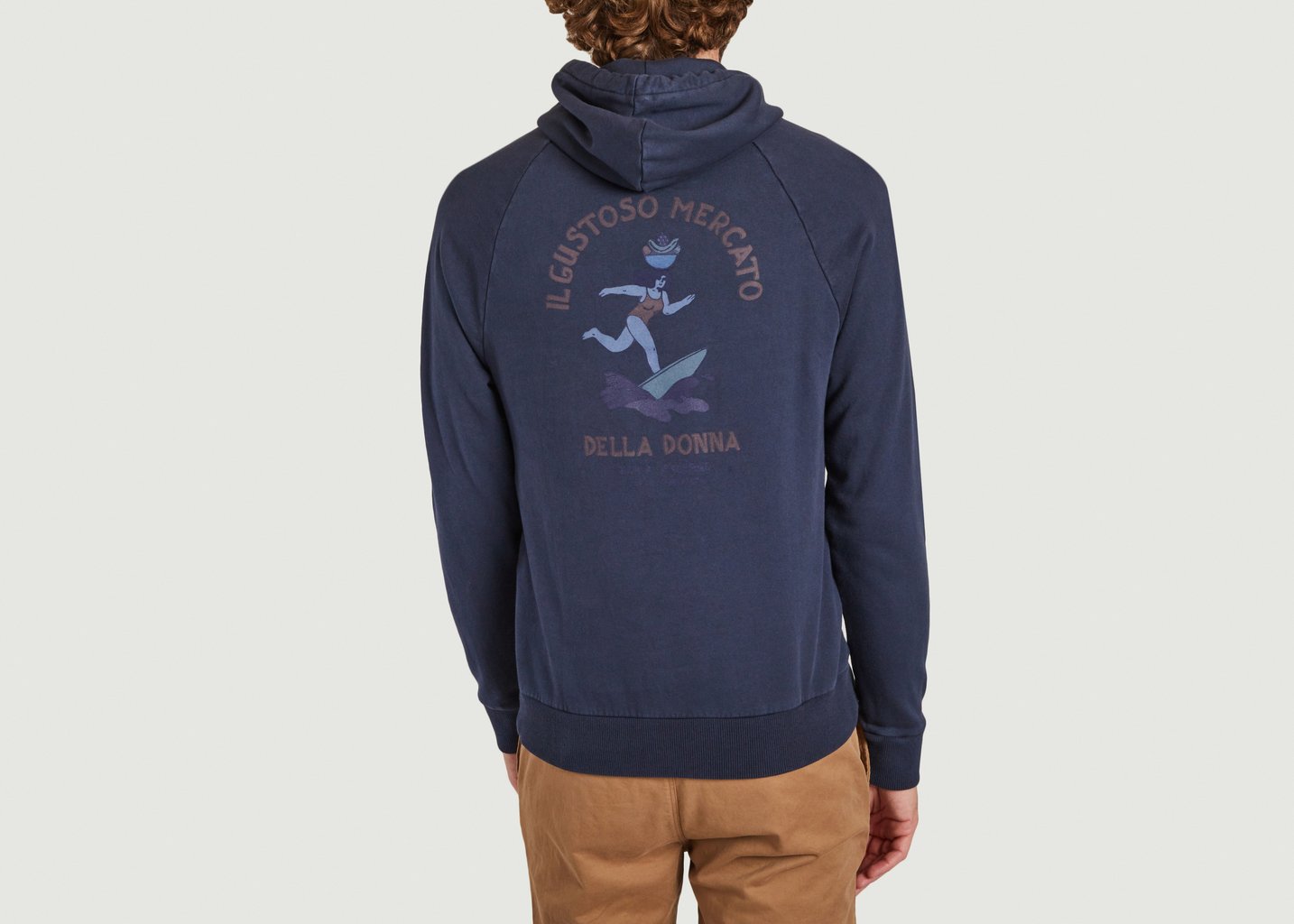 L'exception Sweatshirt Marcel Bleu Marine Cuisse De Grenouille