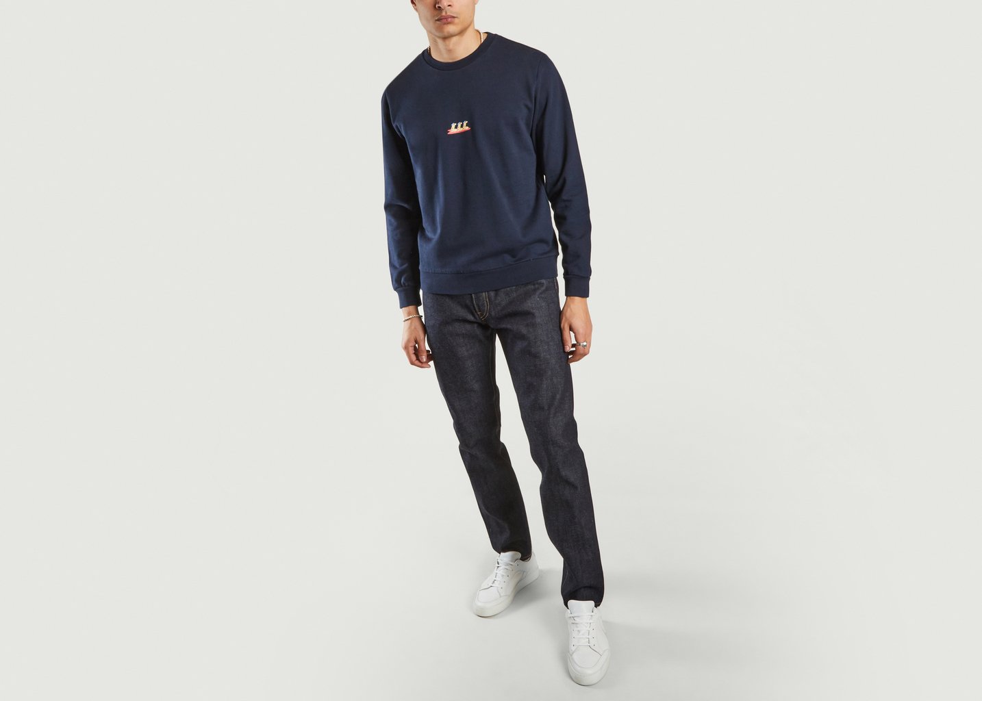 L'exception Sweatshirt Nathanael.01 Bleu Marine Cuisse De Grenouille