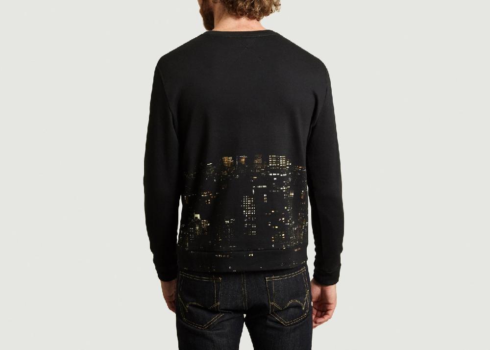 L'exception Sweatshirt Print Empire State Noir M.X Maxime Simoëns