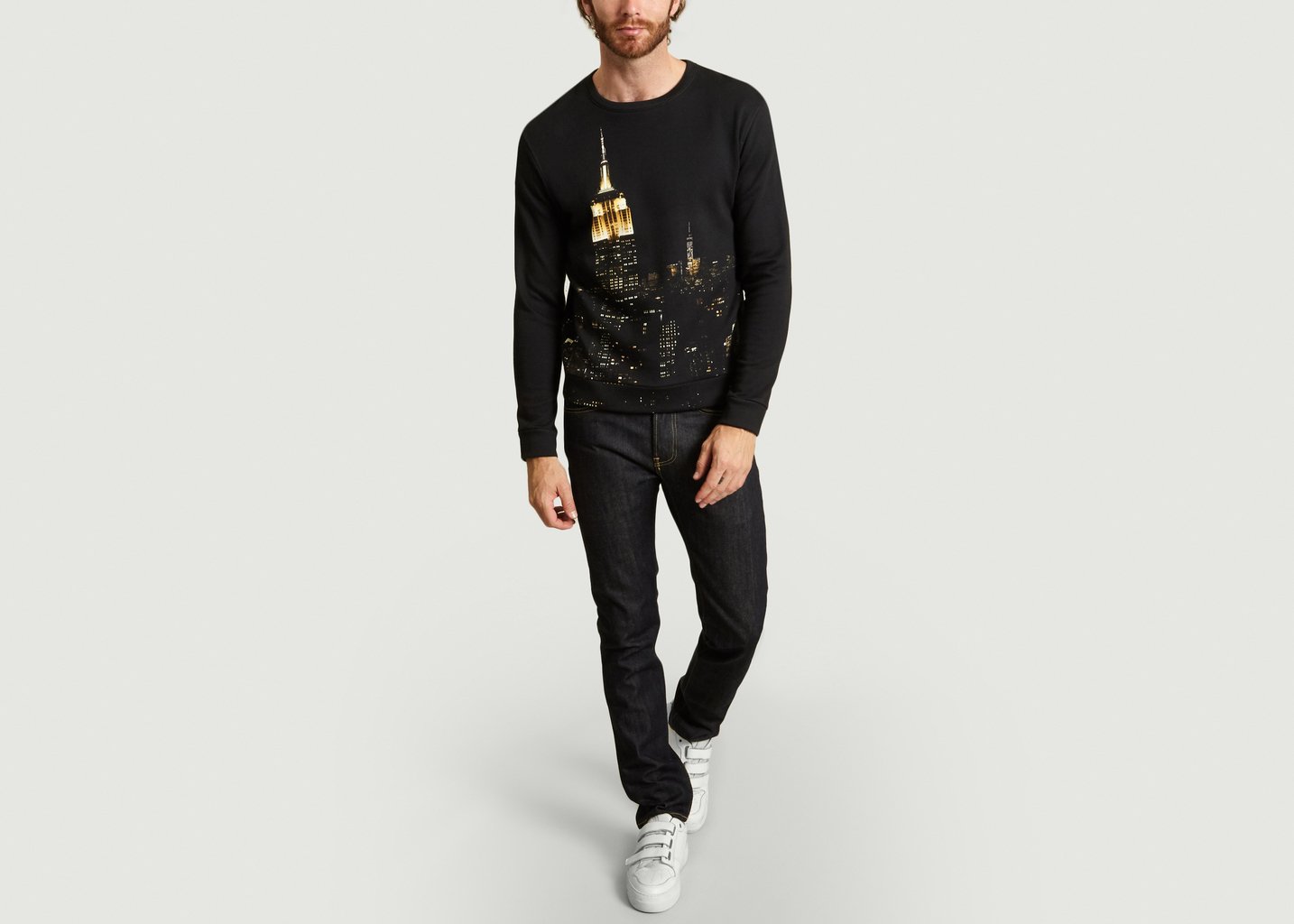 L'exception Sweatshirt Print Empire State Noir M.X Maxime Simoëns