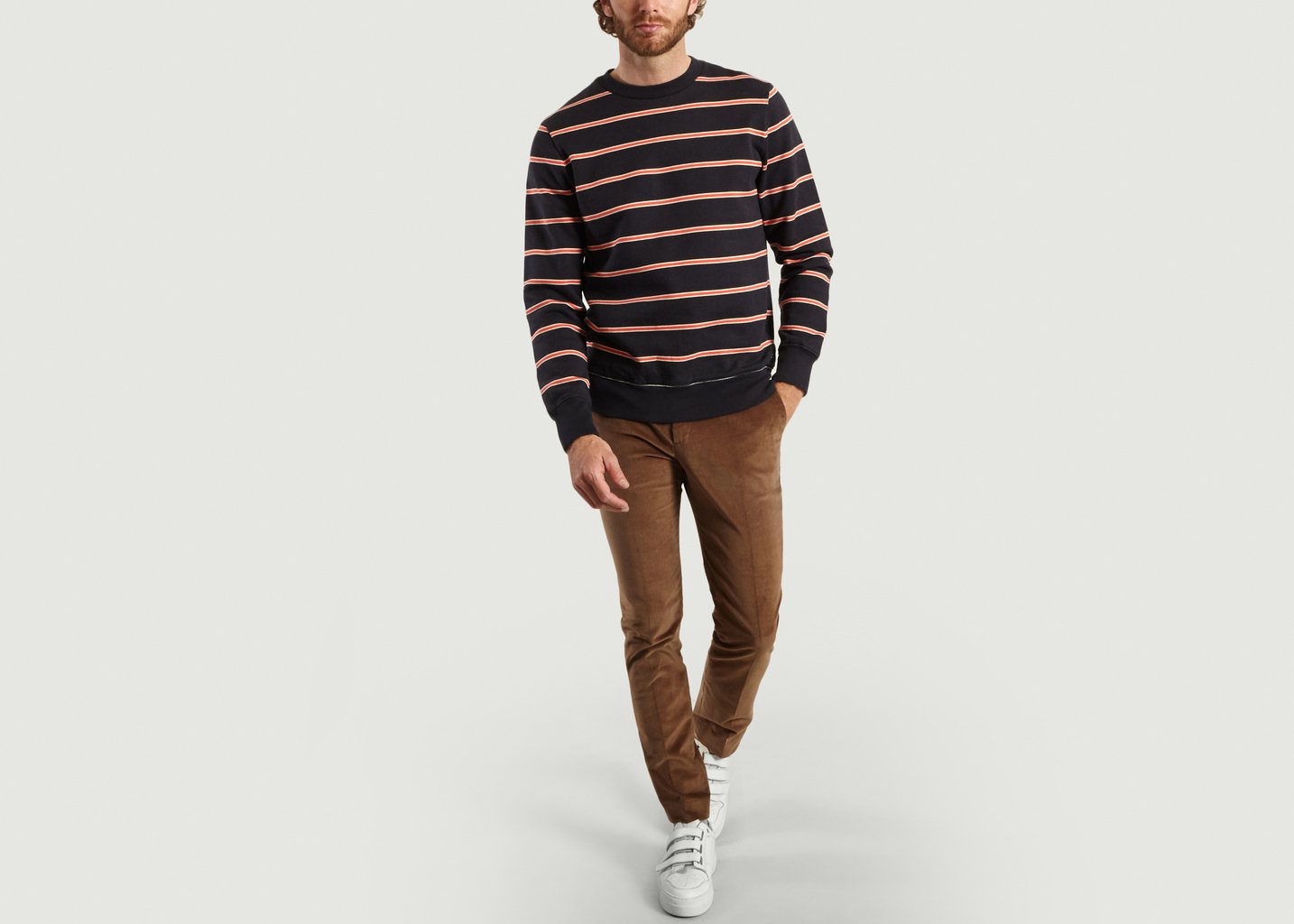 L'exception Sweatshirt Rayé Bleu Marine PS By PAUL SMITH