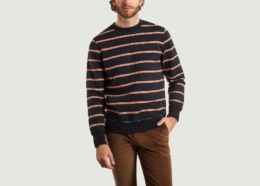 l'exception Sweatshirt Rayé Bleu Marine PS by PAUL SMITH