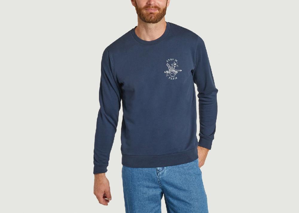 L'exception Sweatshirt Renel Bleu Marine Cuisse De Grenouille