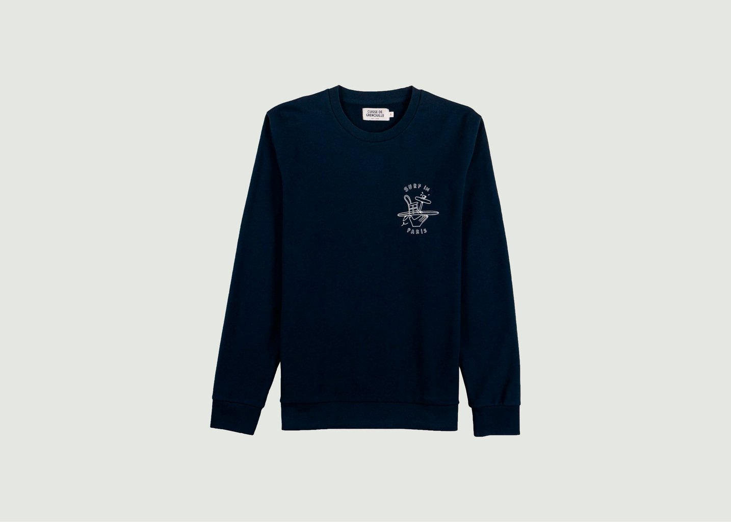 l'exception Sweatshirt Renel Bleu Marine Cuisse de Grenouille