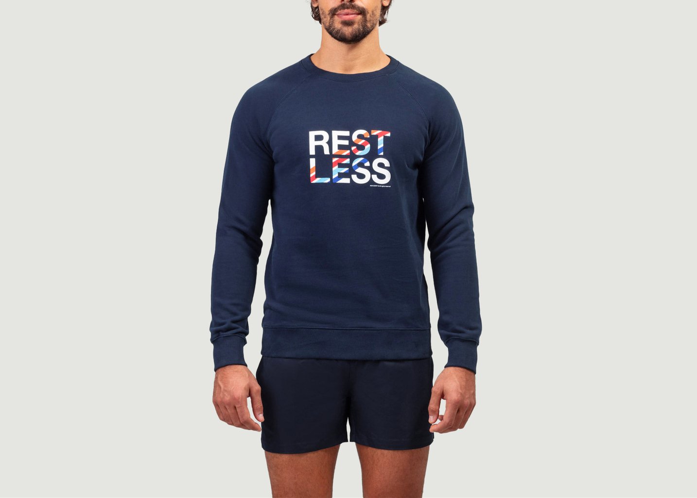 L'exception Sweatshirt REST LESS Bleu Marine Ron Dorff