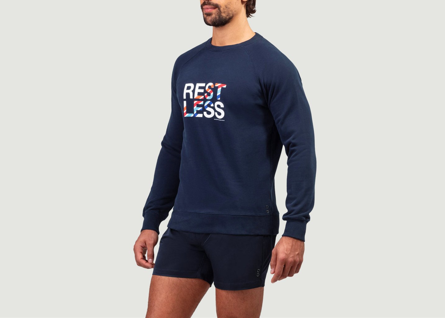 L'exception Sweatshirt REST LESS Bleu Marine Ron Dorff