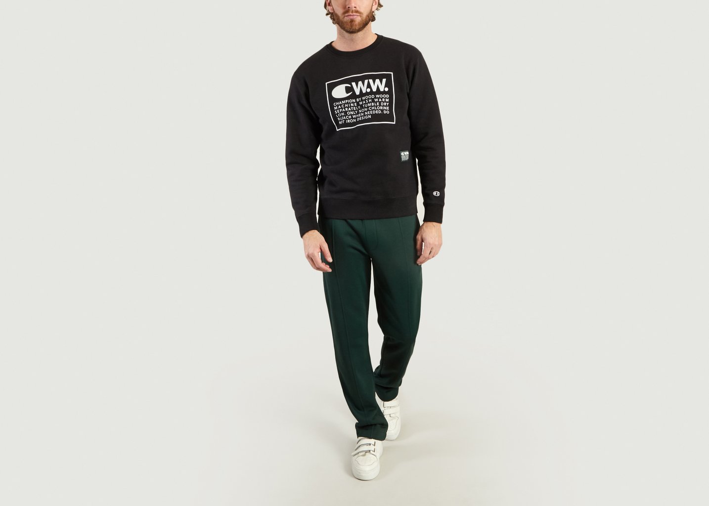 L'exception Sweatshirt Reverse Weave « Mike » Champion X Wood Wood Noir Champion