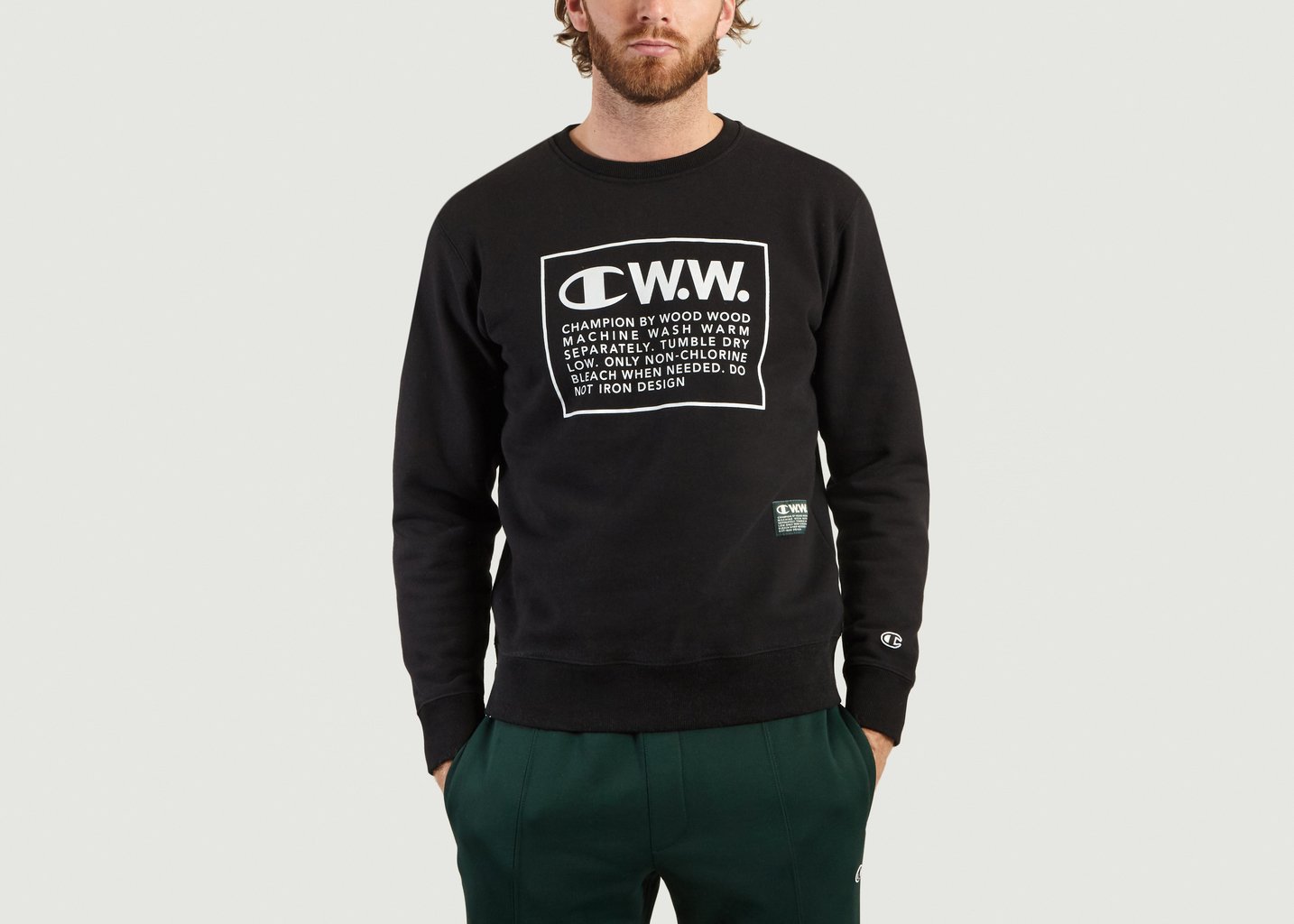 l'exception Sweatshirt Reverse Weave « Mike » Champion X Wood Wood Noir Champion