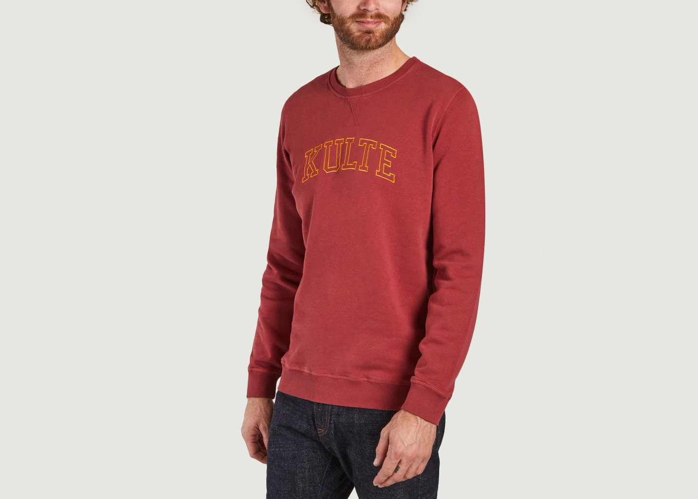 L'exception Sweatshirt Siglé En Coton Bio Corpo Athletic Bordeaux Kulte