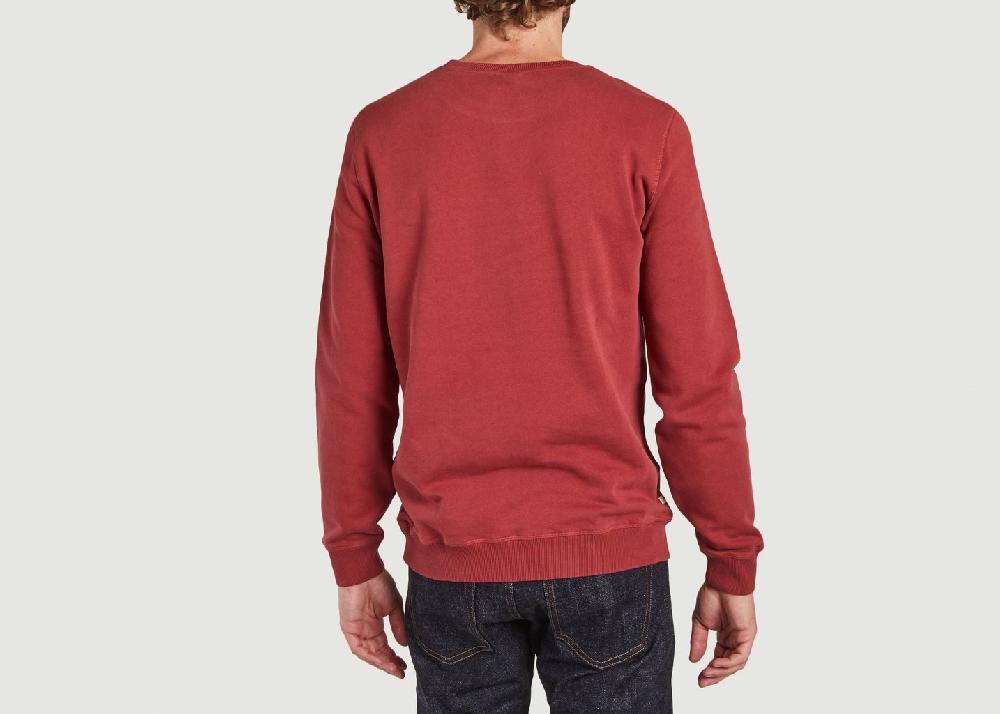 L'exception Sweatshirt Siglé En Coton Bio Corpo Athletic Bordeaux Kulte