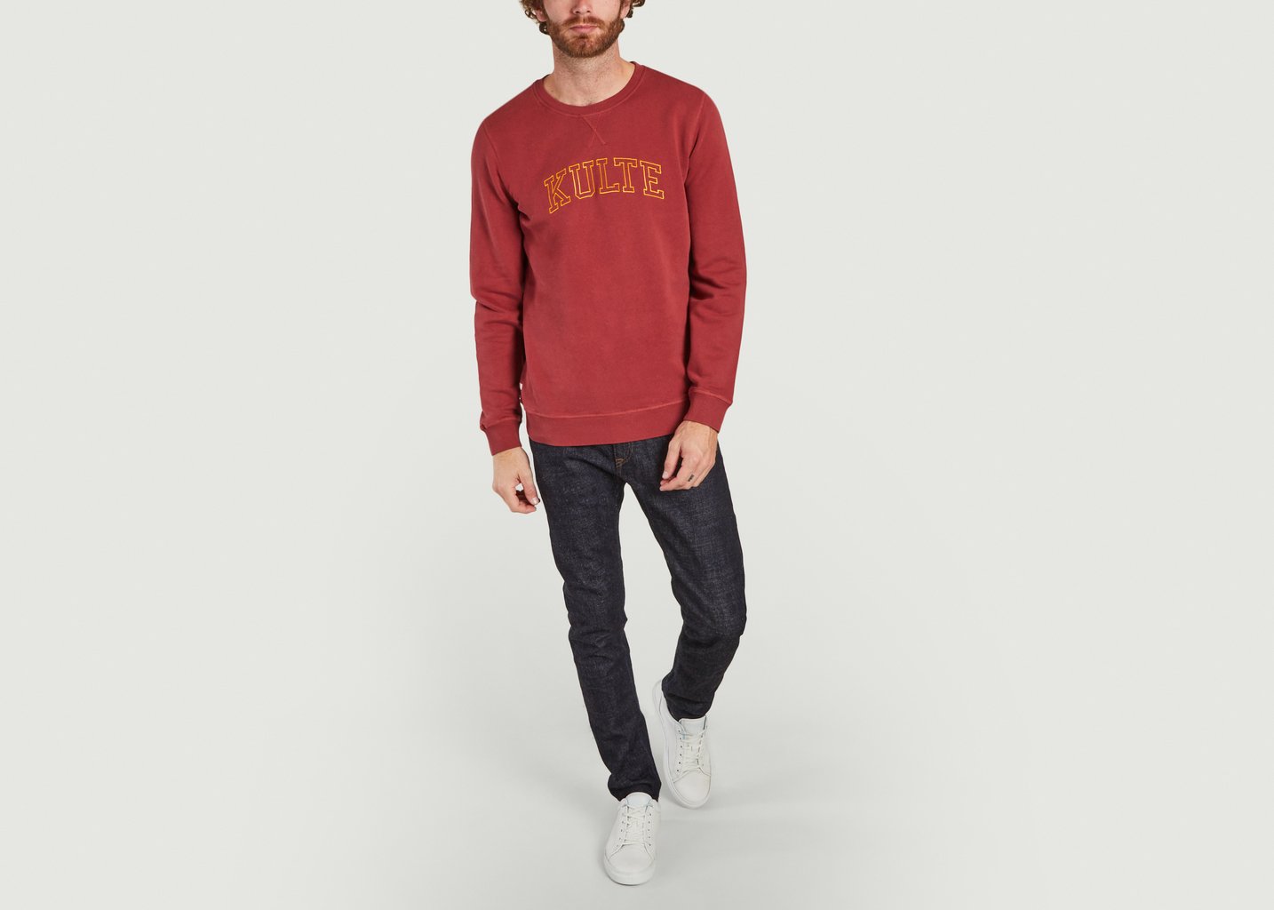 L'exception Sweatshirt Siglé En Coton Bio Corpo Athletic Bordeaux Kulte