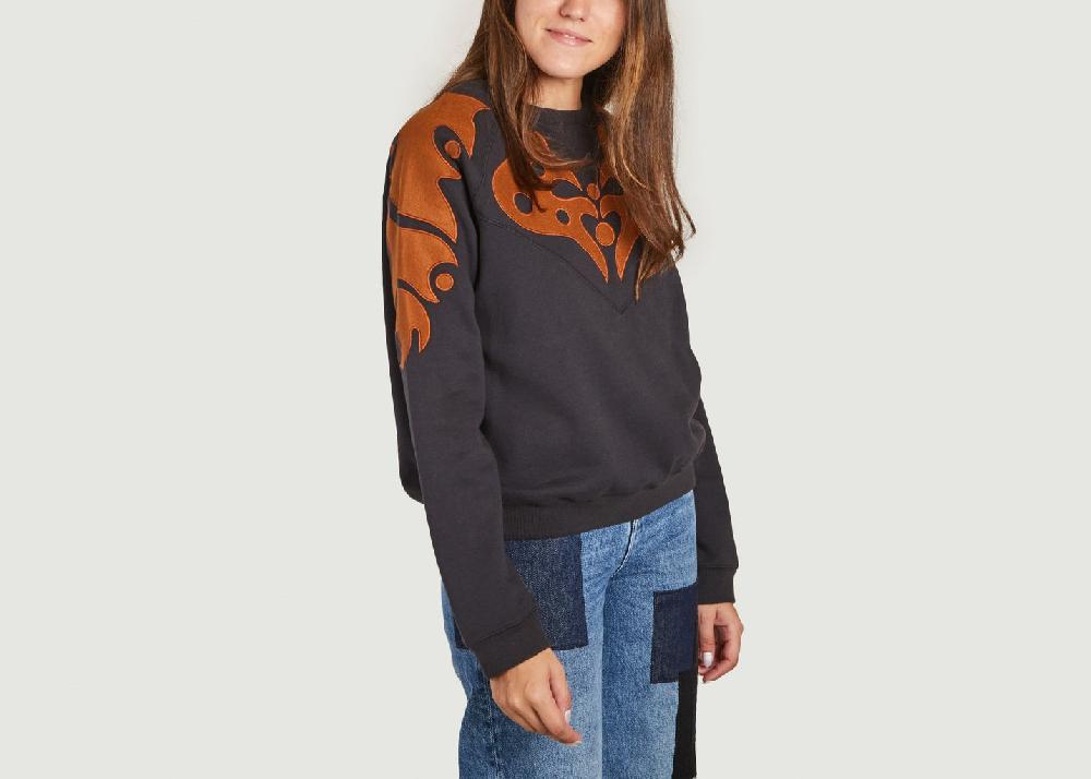 L'exception Sweatshirt Super Feutra Noir Leon & Harper