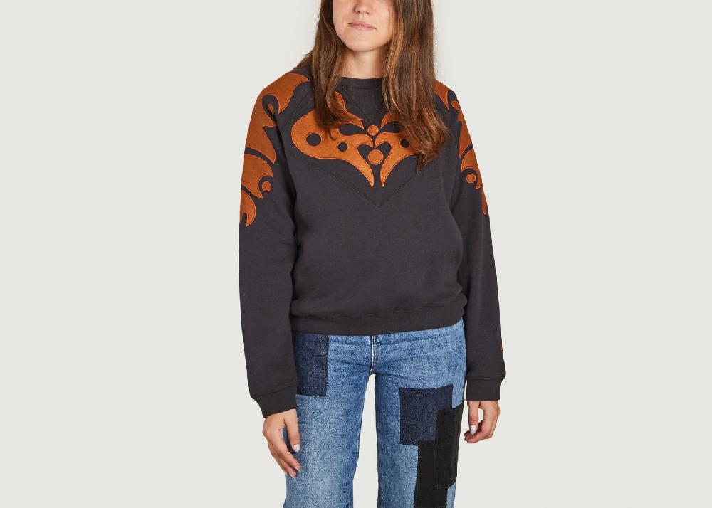 l'exception Sweatshirt Super Feutra Noir Leon & Harper