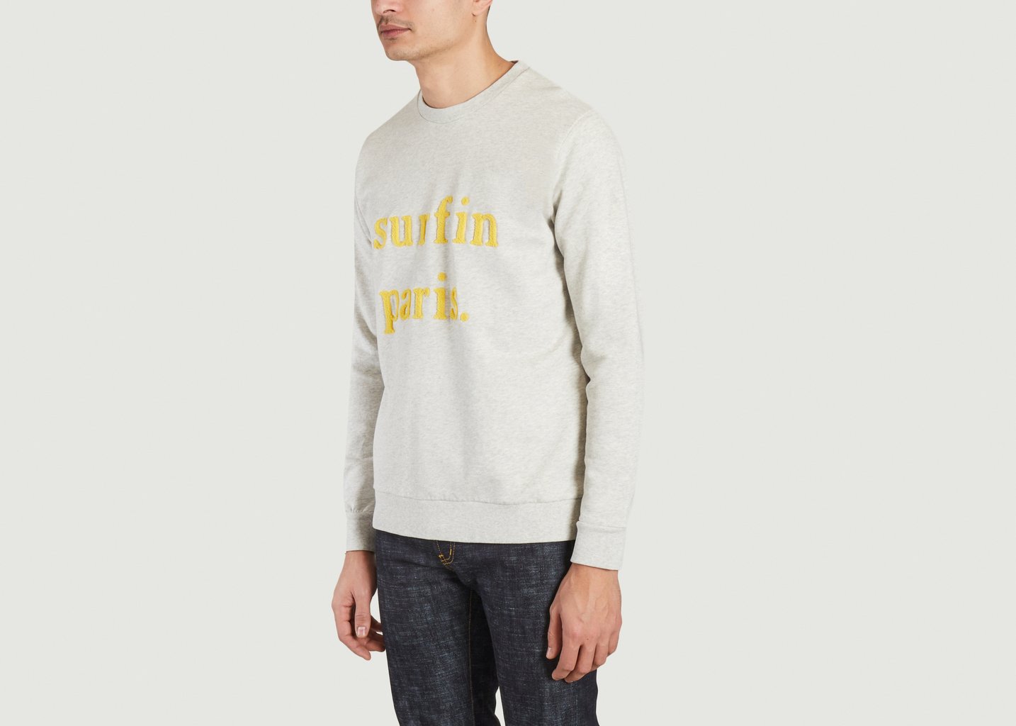 L'exception Sweatshirt Surf In Paris Gris Léger Cuisse De Grenouille