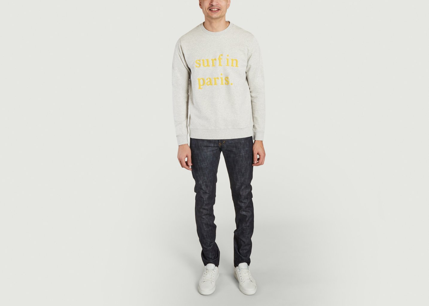 L'exception Sweatshirt Surf In Paris Gris Léger Cuisse De Grenouille