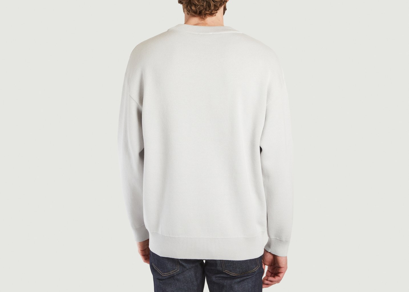 L'exception Sweatshirt The Closed Jeans En Coton Biologique Et Laine Gris Léger Closed