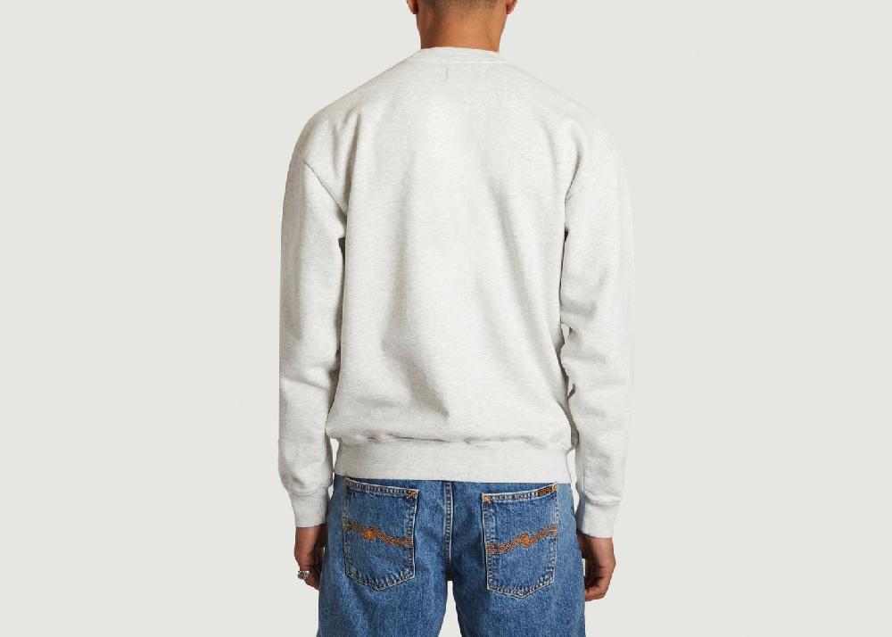 L'exception Sweatshirt University En Coton Biologique Gris Harmony
