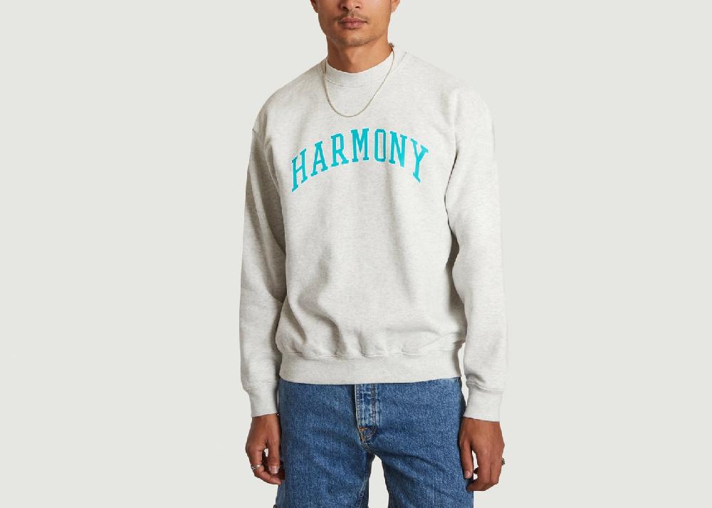 l'exception Sweatshirt University en coton biologique Gris Harmony