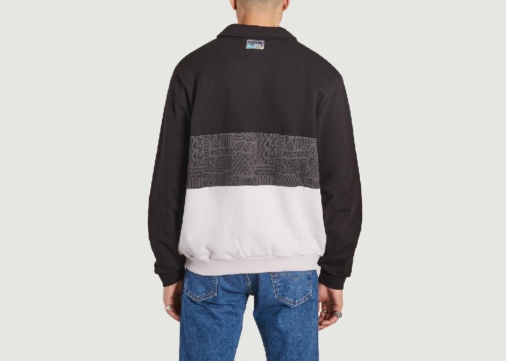 L'exception Sweatshirt Zippé Carawa Noir Picture Organic Clothing