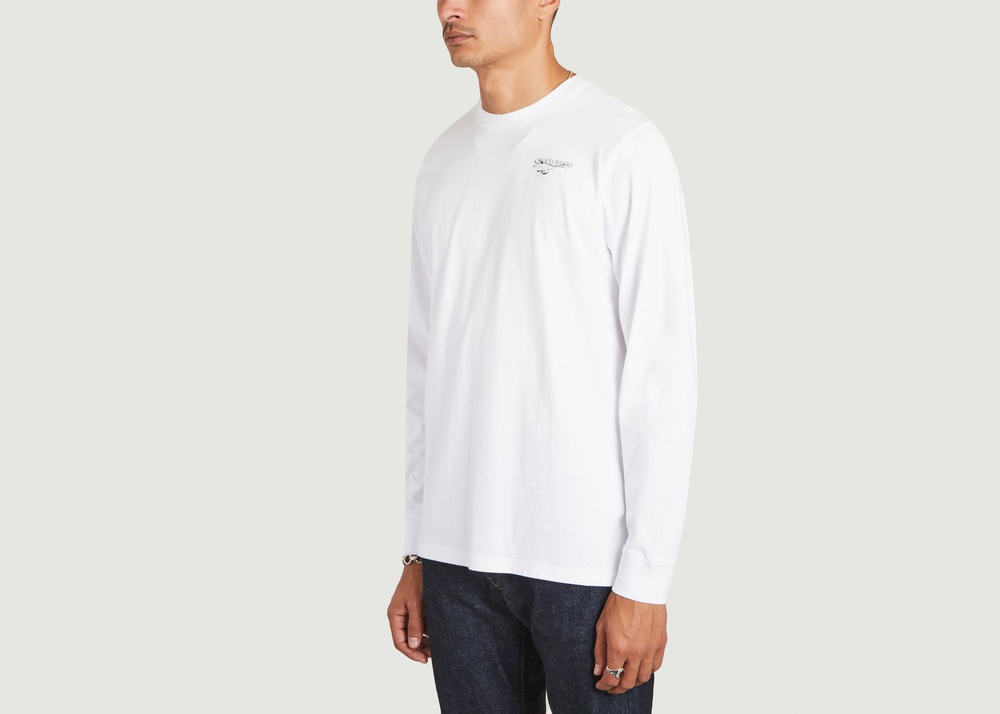 L'exception T Shirt à Manches Longues Blanc Wood Wood