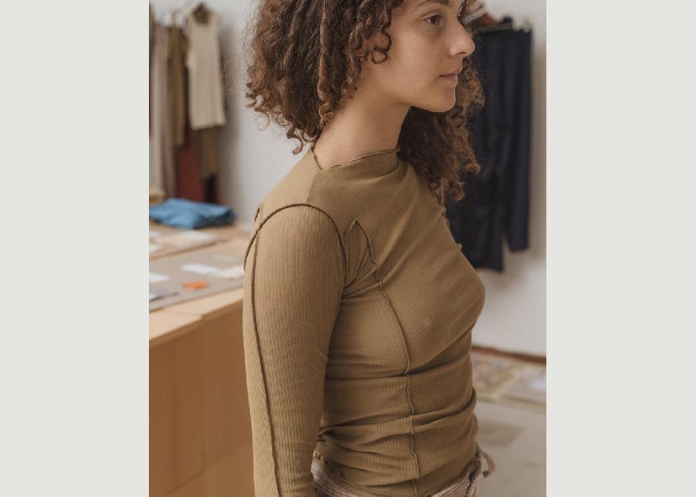 L'exception T Shirt à Manches Longues Omato Marron Baserange