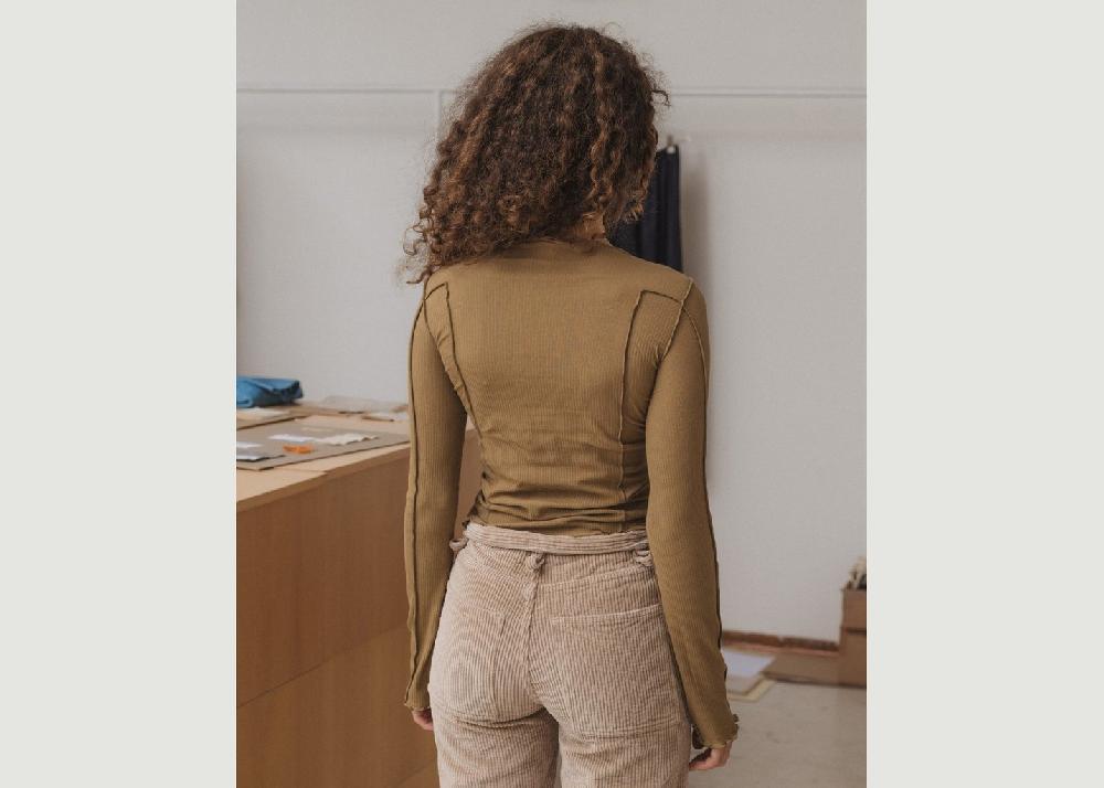 L'exception T Shirt à Manches Longues Omato Marron Baserange