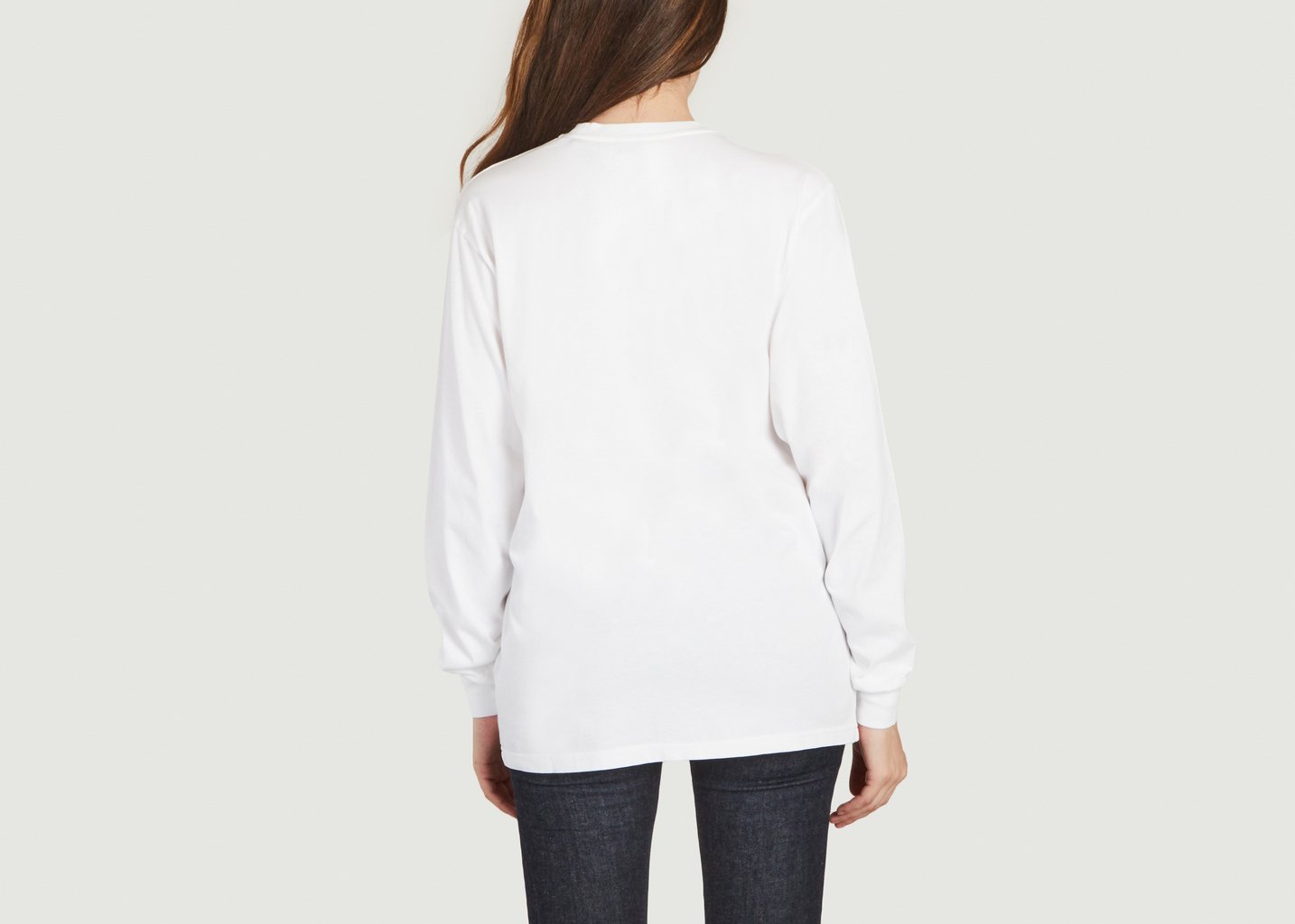 L'exception T Shirt à Manches Longues Oversize En Coton Bio Blanc Colorful Standard