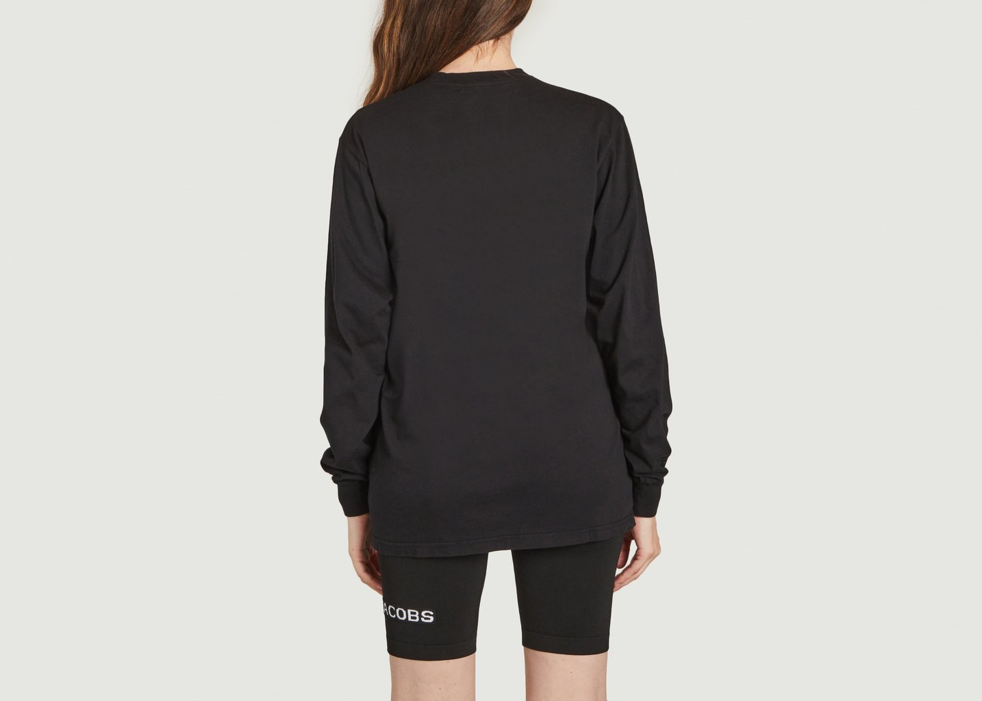 L'exception T Shirt à Manches Longues Oversize En Coton Bio Noir Colorful Standard